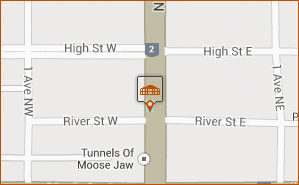 Chocolate Moose Fudge Factory map thumbnail, 108 Main St N Moose Jaw SK S6H 3J
